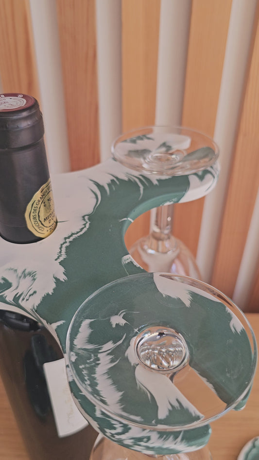 Porte-verres sur bouteille + 4 sous-verres